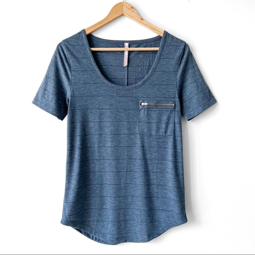Drapey Zip Pocket T-Shirt by Ribbon